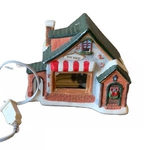 Holiday Style Village Toy Shop Lighted Three Dimensional Christmas Scene